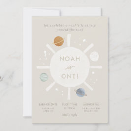 Convites primeiro aniversario de Espaço Sun "Primeira Viage