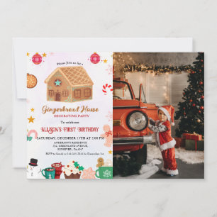 Convites Primeiro aniversario De Festa De Decoração Da Casa