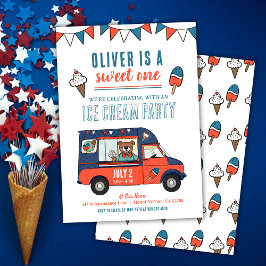 Convites Primeiro aniversario de Festa de Um Sorvete Doce