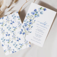 Primeiro aniversario de flor selvagem azul e marav