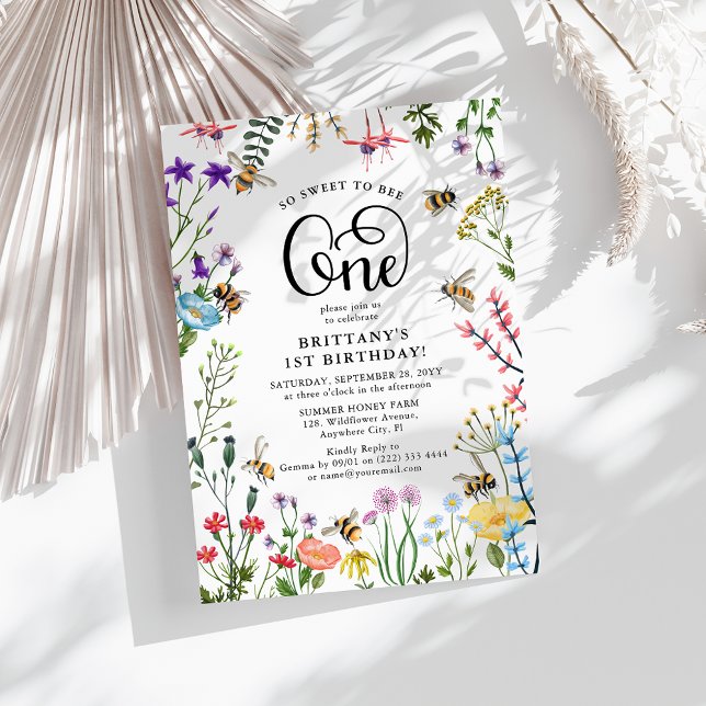 Convites primeiro aniversario de Flor Selvagem e BumbleBee  (Criador carregado)