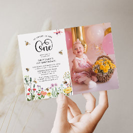 Convites primeiro aniversario de Flor Selvagem e BumbleBee 