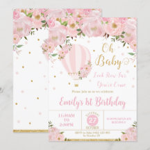 Primeiro aniversario de Flores Florais Rosa-Rosa-B