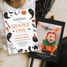 Convites Primeiro aniversario de Foto do Spooky One Hallowe