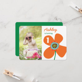 Convites Primeiro aniversario de Fotografia Bonita de Pop d