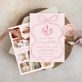 Convites Primeiro aniversario de Fotografia de Arco Rosa-Ro