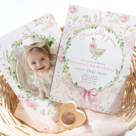 Convites Primeiro aniversario de fotos de Arco rosa com um 