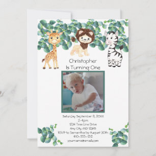 Convites Primeiro aniversario de Fotos do Selgle Safari