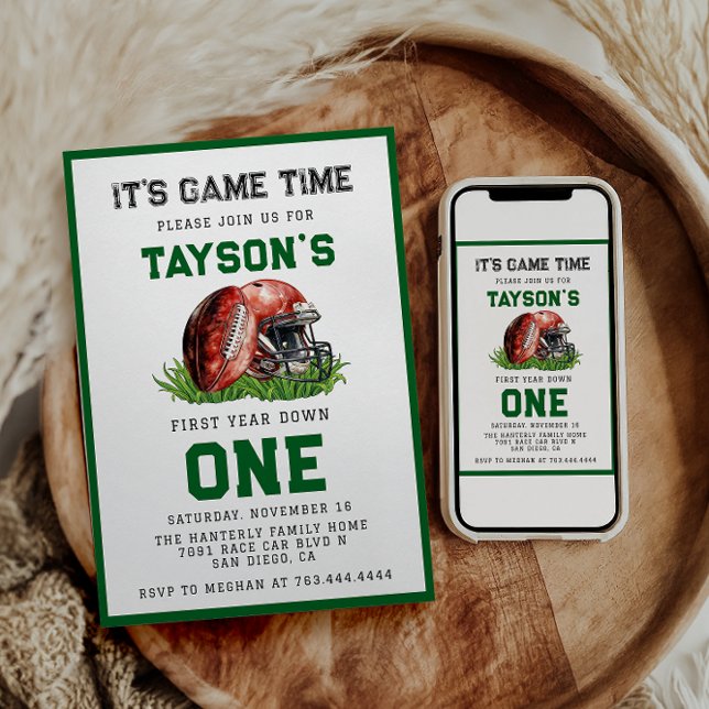 Convites Primeiro aniversario De Futebol No Primeiro Ano (Criador carregado)