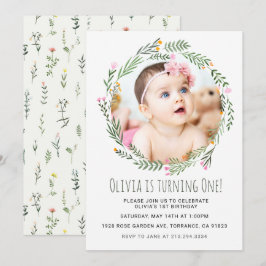 Convites Primeiro aniversario de Garden Girl