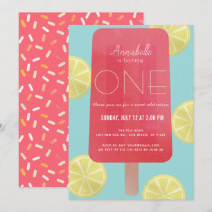 Convites Primeiro aniversario de Garota de Limonada de Mora