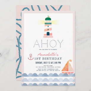 Convites primeiro aniversario de Garota Náutica do Ahoy Lig