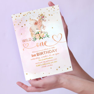 Convites Primeiro aniversario de Garota Selvagem