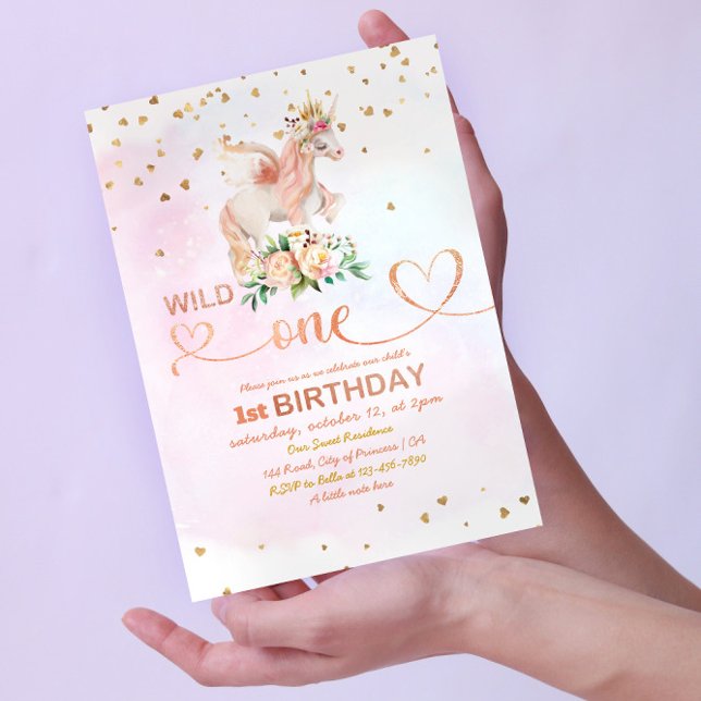 Convites Primeiro aniversario de Garota Selvagem (Criador carregado)