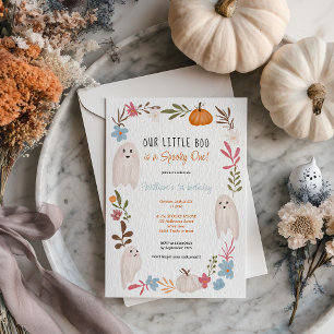 Convites Primeiro aniversario de garotos Fantasmas do Dia d