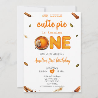 Convites Primeiro aniversario de Gingham Laranja Russo Cuti