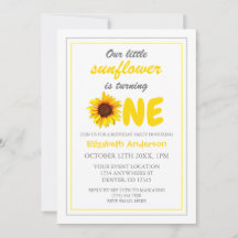 Primeiro aniversario de girassol