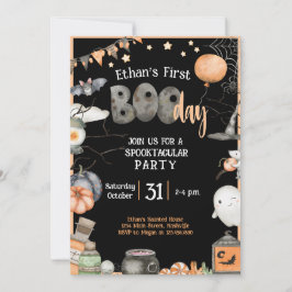 Convites Primeiro aniversario De Halloween Qualquer Festa D