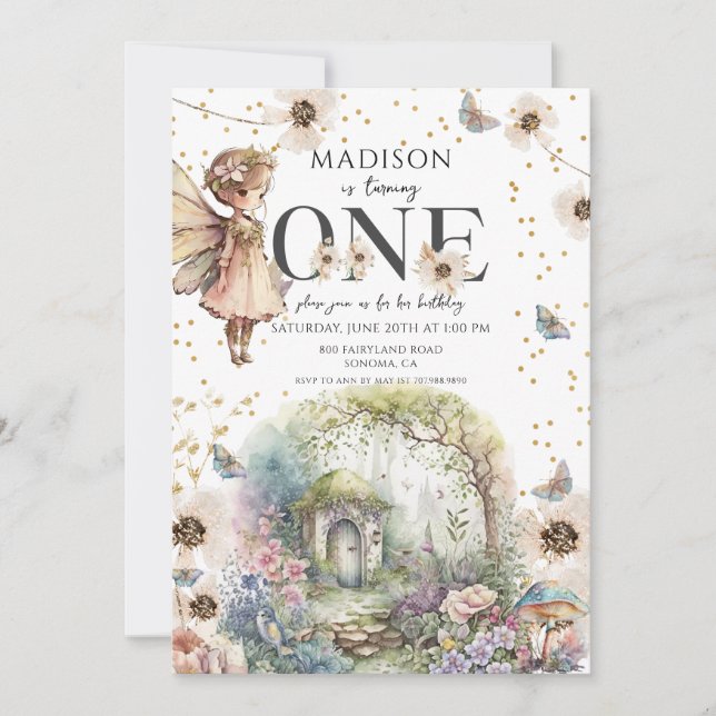 Convites Primeiro aniversario de Jardim Láteo (Frente)