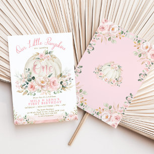 Convites Primeiro aniversario de junta da irmã gêmea da abó