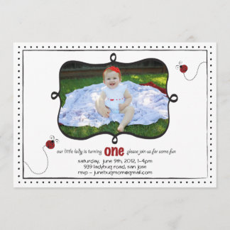 Convites Primeiro Aniversário de Lady Bug