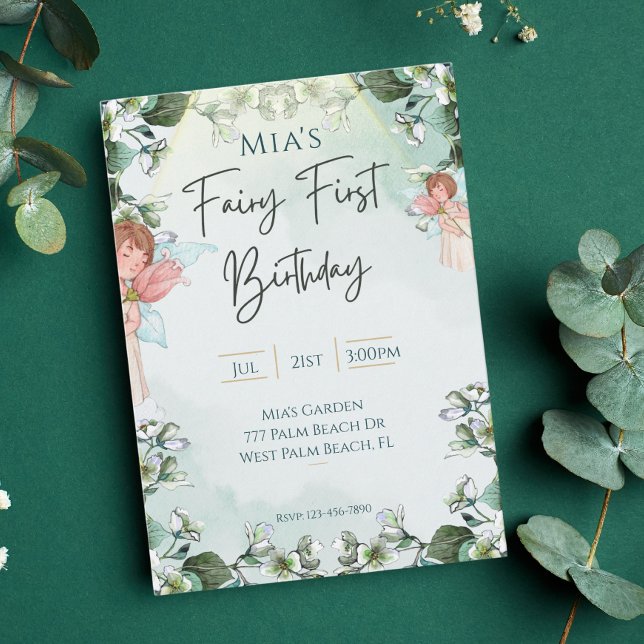 Convites Primeiro aniversario De Laticínios De Primeira Flo (Criador carregado)