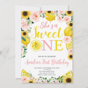 Convites Primeiro aniversario de limão, primeiro aniversari