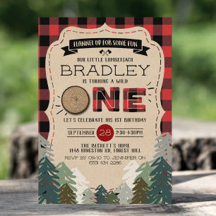 Convites Primeiro aniversario de Lumberjack Boys, Xadrez da