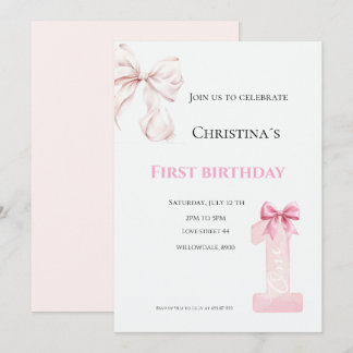 Convites Primeiro aniversário de menina