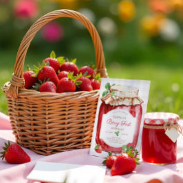 Convites Primeiro aniversario de morango, Berry First, Berr