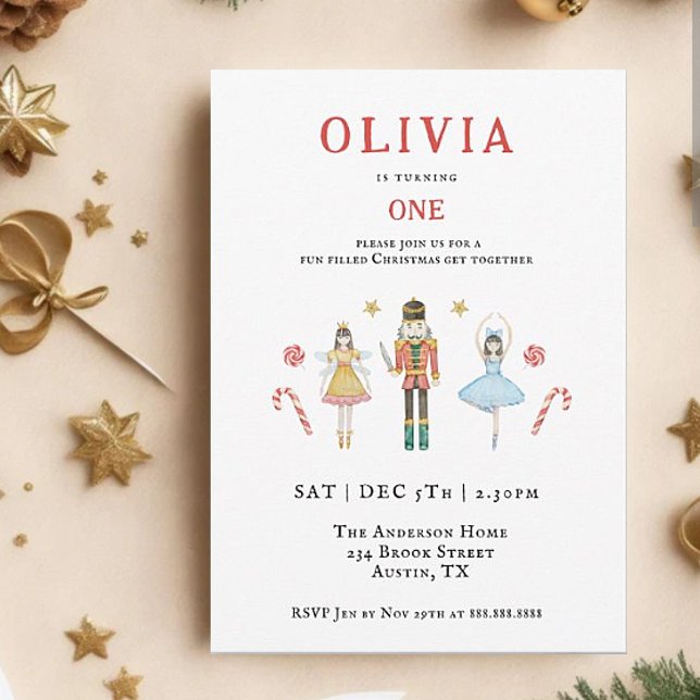 Convites Primeiro aniversario de Natal do Noturcracker de A (Criador carregado)