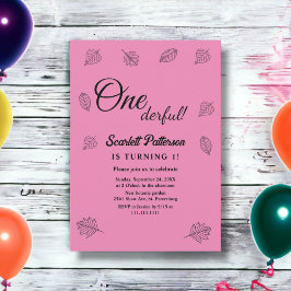 Convites Primeiro aniversario de outono de outono russo cor