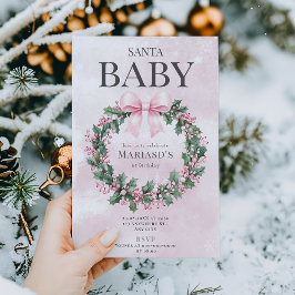 Convites primeiro aniversario de Papais noeis de Natal cor-