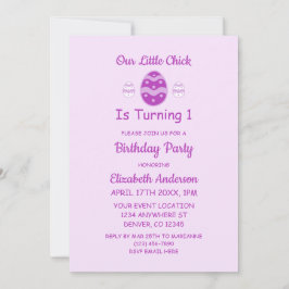 Convites Primeiro aniversario de Páscoa pequeno