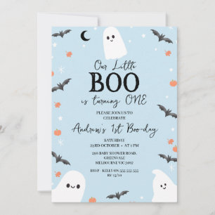 Convites Primeiro aniversario de Pequeno Boo do Halloween A