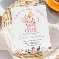 Primeiro aniversario de Pequeno Porquinho de Flore