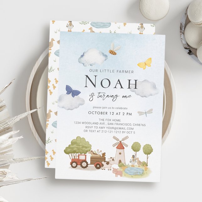 Convites Primeiro aniversario de pequenos agricultores (Criador carregado)