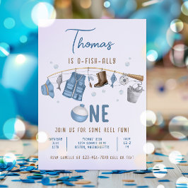 Convites Primeiro aniversario De Pesca O-Fish-Ally Um Anive
