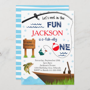 Convites Primeiro aniversario De Pesca O-Fish-Ally Um Convi