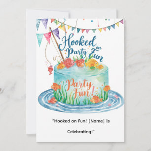 Convites Primeiro aniversario de pesca para a Festa de Pequ