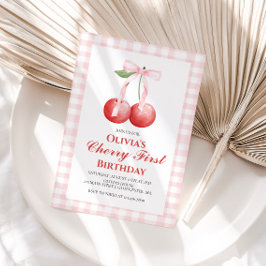 Convites Primeiro aniversario de pré-disquete de Cherry Fir