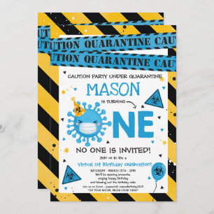 Convites primeiro aniversario de Quarentena de primeiros an