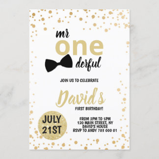Convites primeiro aniversario de Rapaz, Sr. Onetiful First 