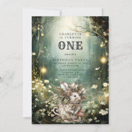 Convites Primeiro aniversario de Rato Florestal Encantado
