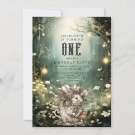 Convites Primeiro aniversario de Rato Florestal Selvagem Um