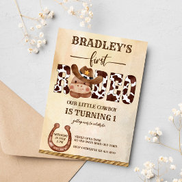 Convites Primeiro aniversário de rodeio, cowboy