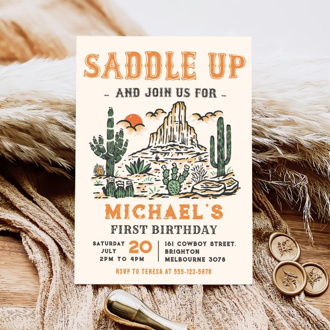 Convites Primeiro aniversario de Rodeio do Deserto de Vinta (Criador carregado)