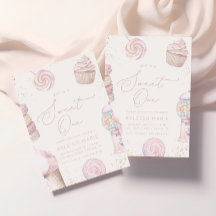 Primeiro aniversario de Sorvete doce, cor-de-rosa,