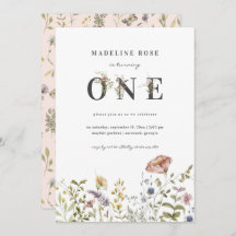 Primeiro aniversario de Tema de Flor Selvagem