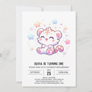Convites Primeiro aniversario de Tigre Doce